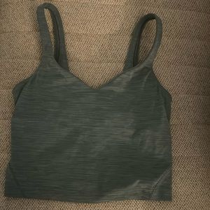 Lululemon size 2 cropped align tank heathered green
